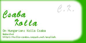 csaba kolla business card